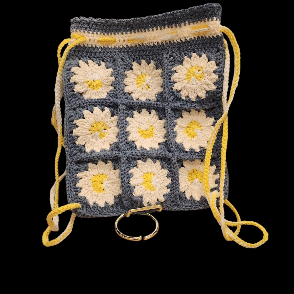 Crochet Daisy Backpack
